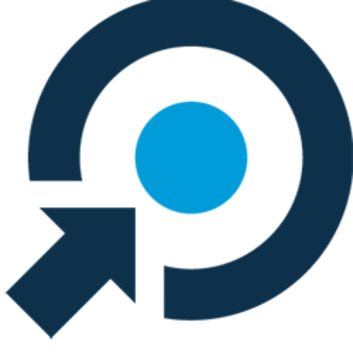 ein blauer Punkt drum herum eine Zielscheibe und ein Pfeil, der auf den Punkt zeigt. Favicon von Zukunft für Finanzberatung